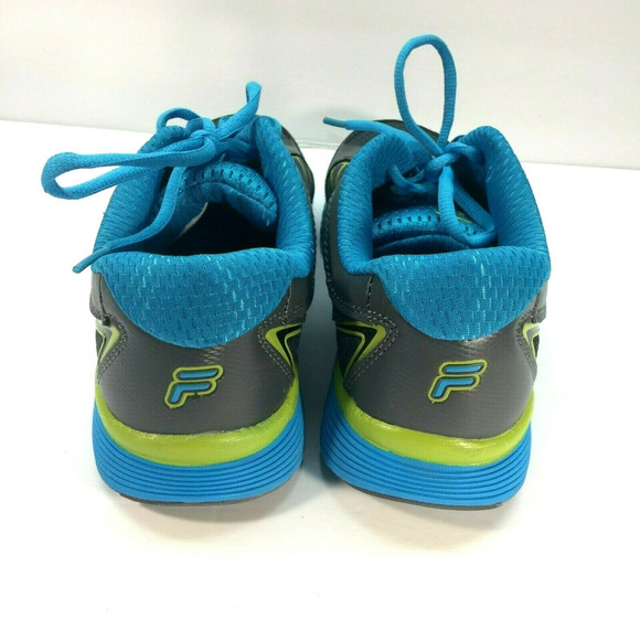FILA Hyper Split Coolmax Lightweight Womens Running Shoe Grey Lime Blue 9.5 - Picture 5 of 8